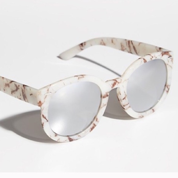 Abbey Road SUNGLASSES Round Mirror Marble Silver - Picture 2 of 4